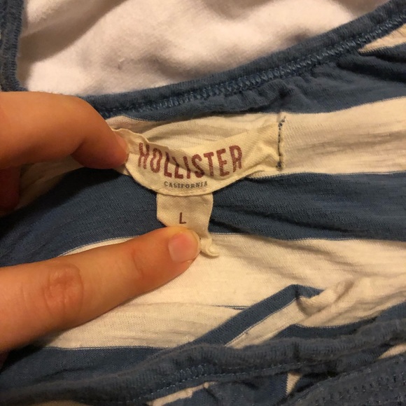 Hollister tank top - large - blue and white - Picture 3 of 3